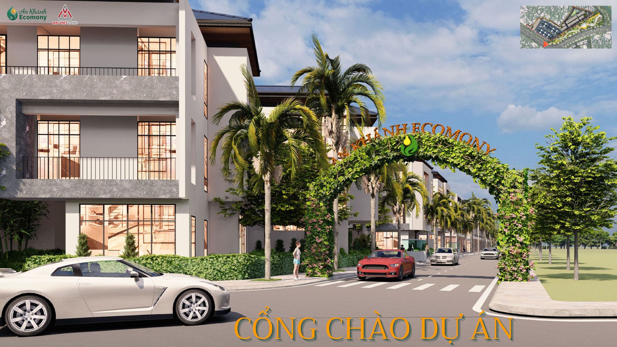 Cổng vào An Khánh Ecomony