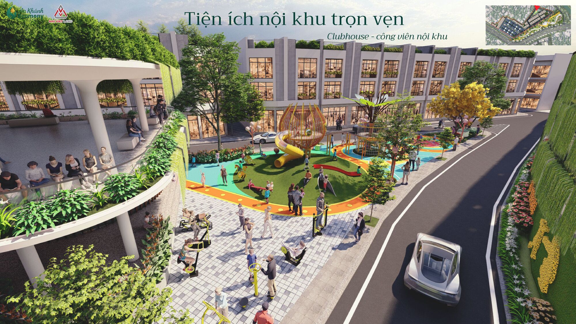 Tiện ích An Khánh Ecomony - Nâng tầm cuộc sống hiện đại và tiện nghi 24 Clubhouse và công viên nội khu An Khánh Ecomony