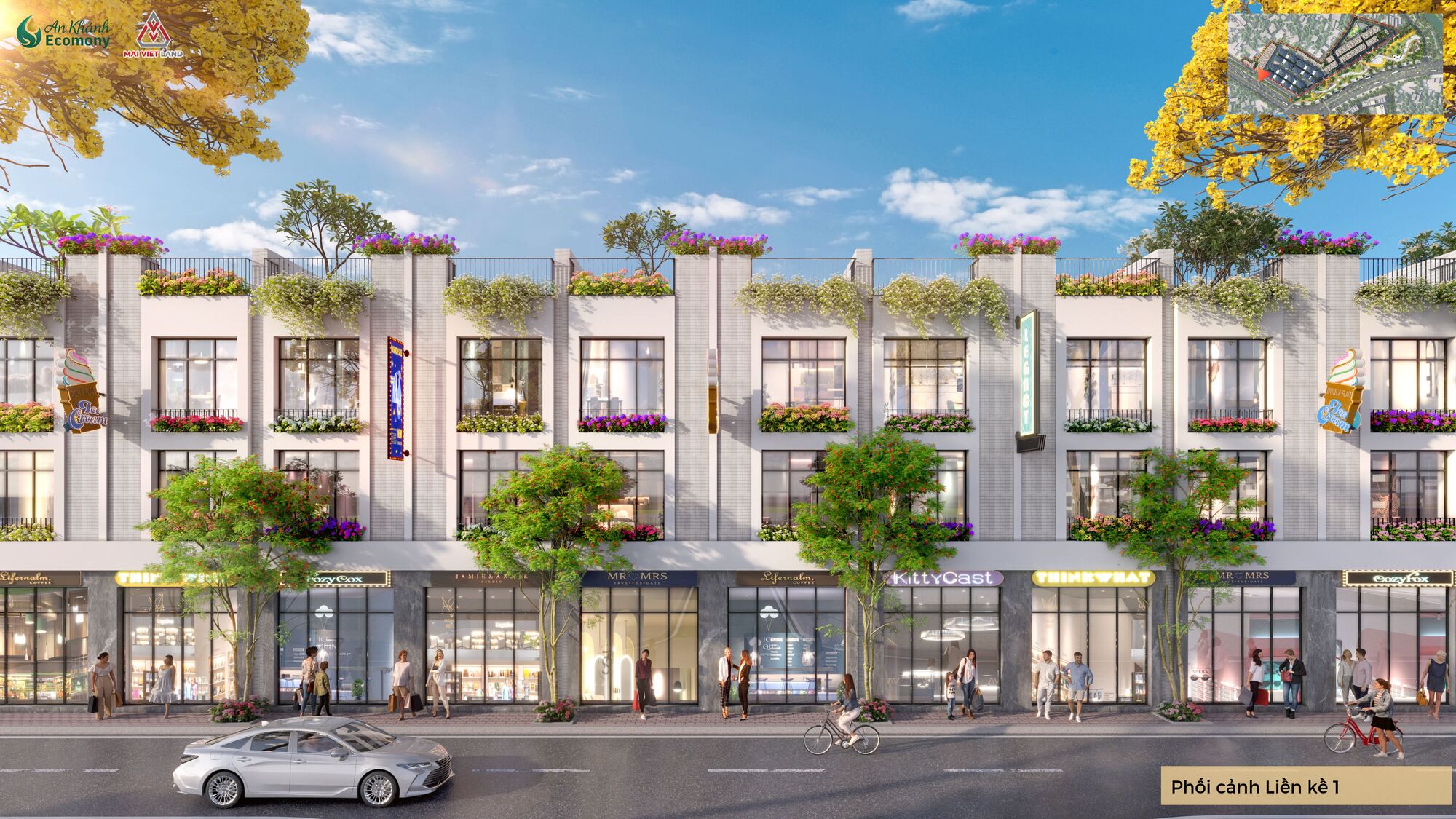 Phối cảnh liền kề loại 1 An Khánh Ecomony