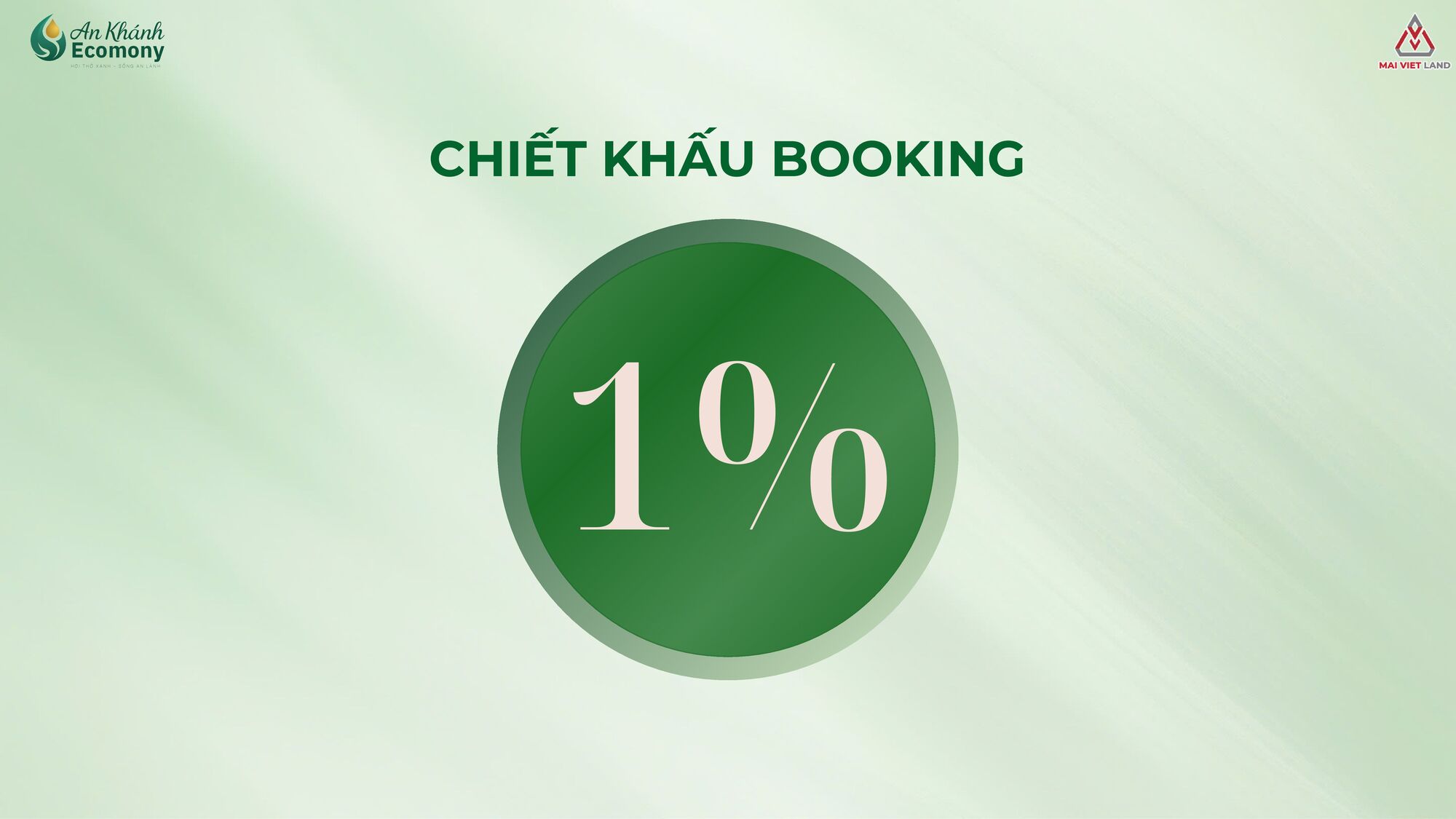 Chiết khấu booking 1% cho khách hàng booking sớm
